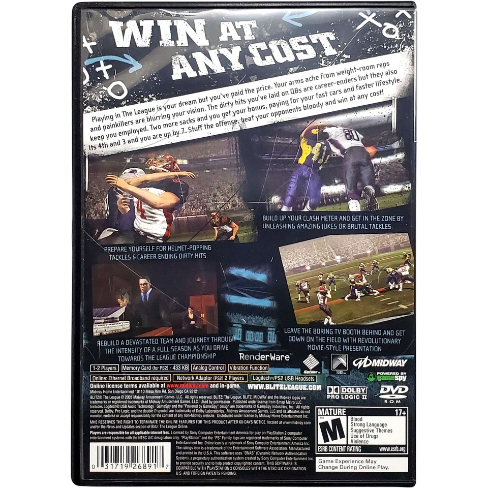 Blitz The League - Sony Playstation 2 PS2 нетронутая проверенная подлинная гарантия 1 год - Изображение 2 из 4