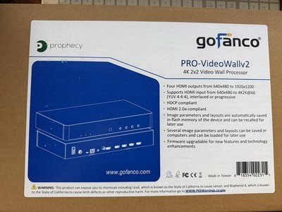 gofanco PRO-VideoWall 4K 1080p HDMI 2x2 Video Wall Processor With Web App