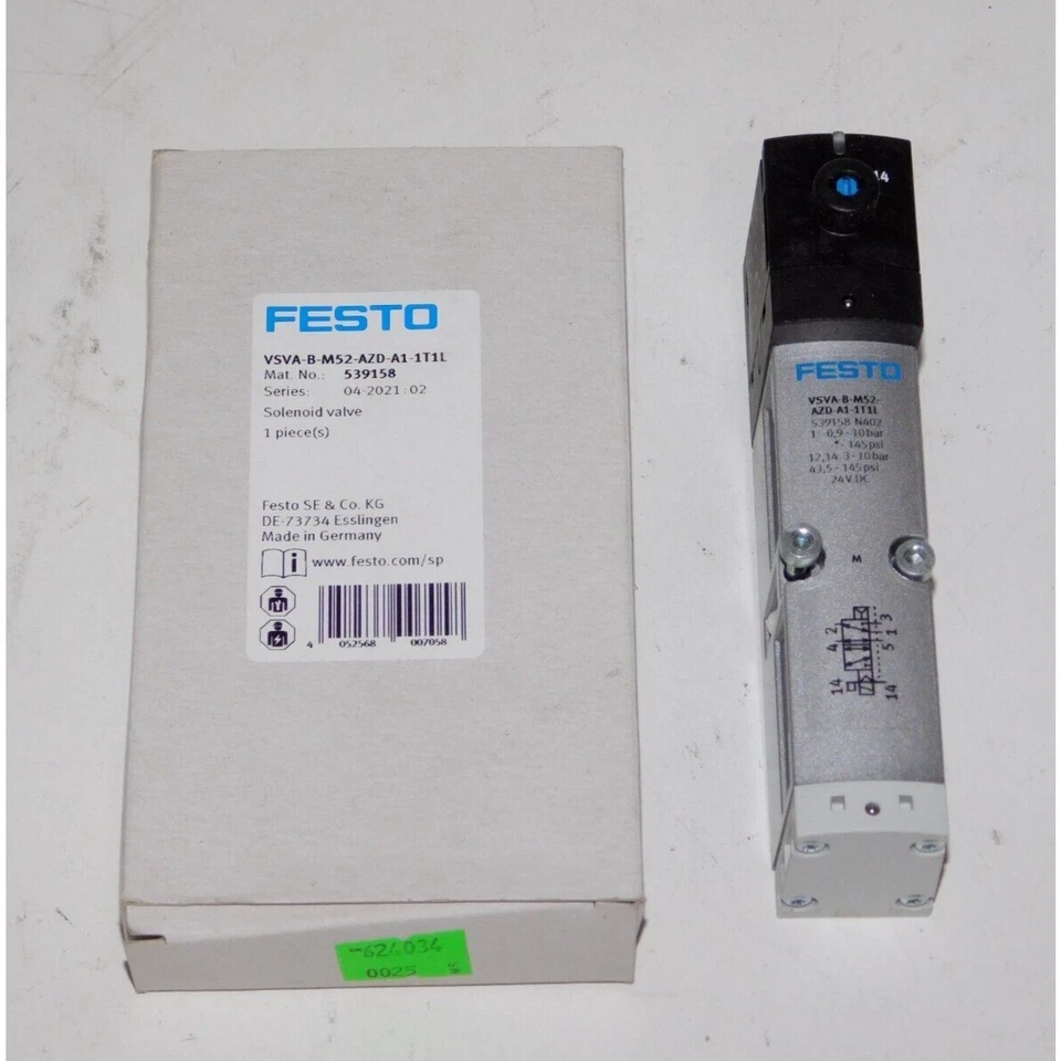 US FREE TAX New FESTO VSVA-B-M52-AZD-A1-1T1L 539158 Solenoid Valve Module 145PSI - Image 4 of 4