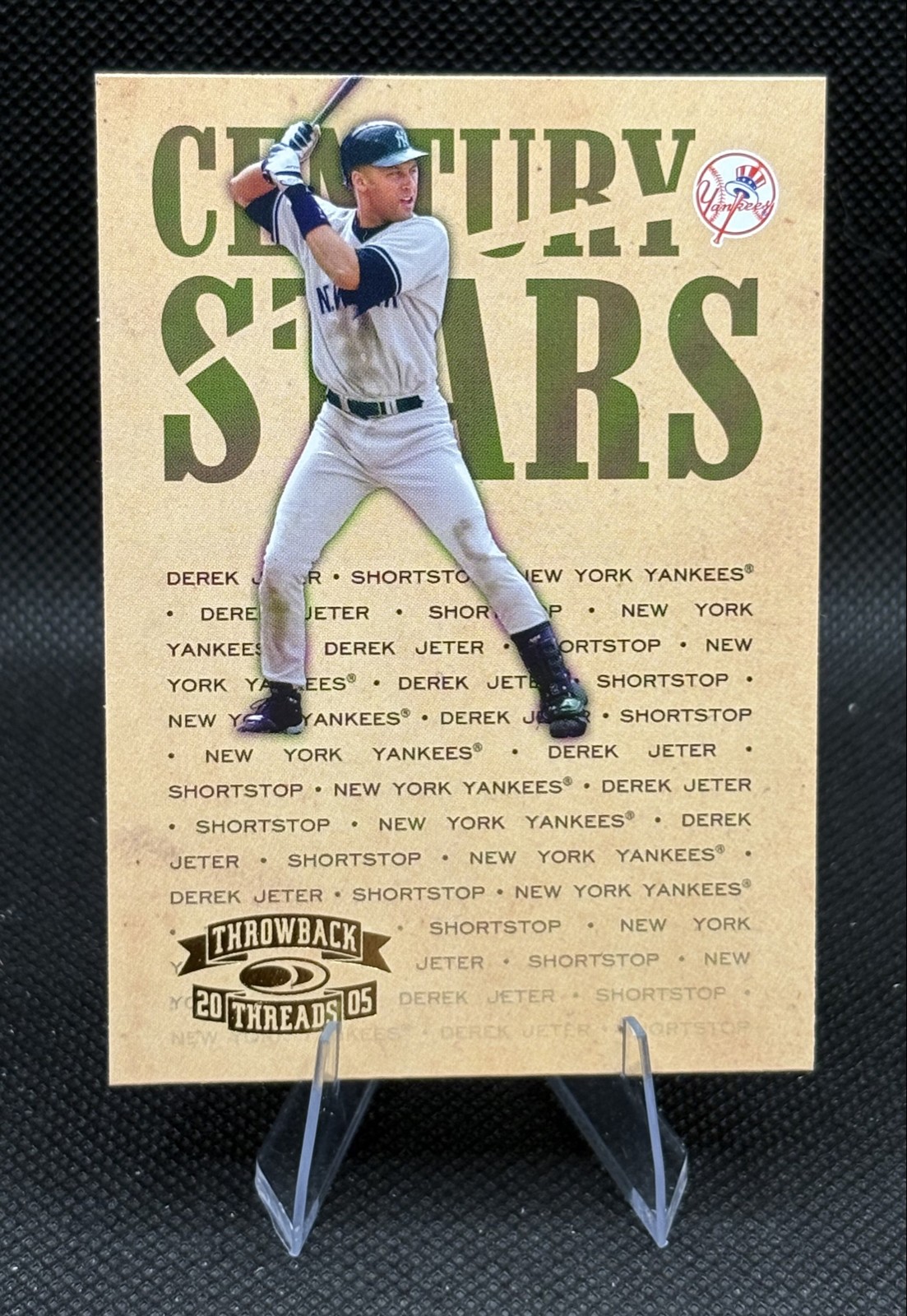 Derek Jeter Century Stars 2005 Donruss Throwback Threads #CS-2 New York Yankees