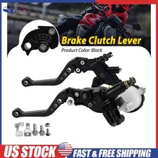 Motorcycle Brake & Clutch Master Cylinder Levers Left + Right For Sport bike ATV