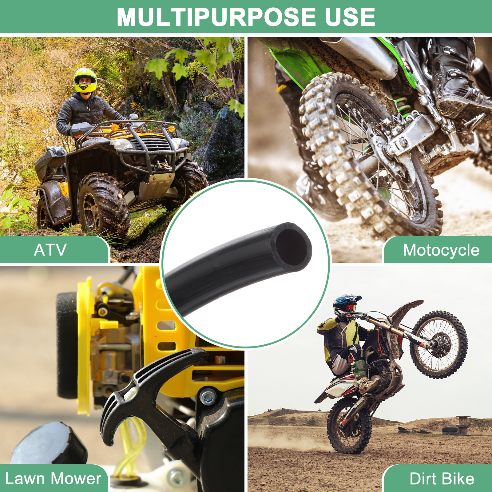 Tubing Carburetor Fuel Vent Line 6mmx8mmx4m Polyurethane Gas Oil Tube Black