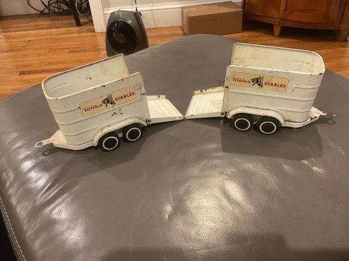 2 VTG 1970s TONKA Toys # 52690 Tonka Stables Horse 🐎 Van 🚐 Trailers As Are 👌