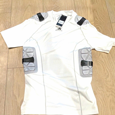 adidas TechFit Padded Compression Football Base Layer Shirt White L