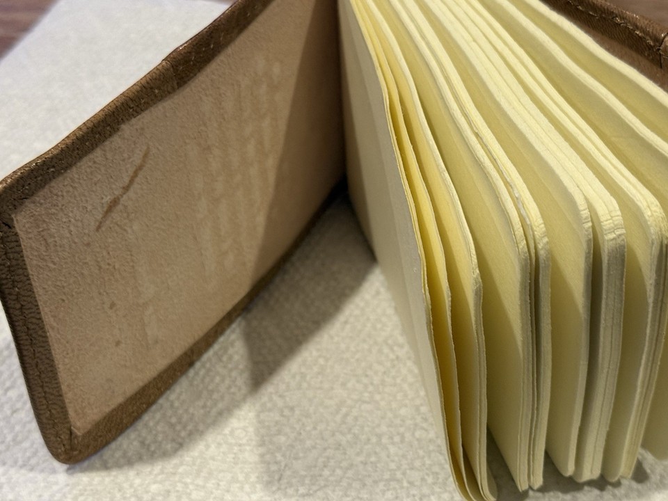 SUGARBOO LEATHER Bound JOURNAL 4”x 6” w/HANDMADE Paper EMILY DICKINSON ...