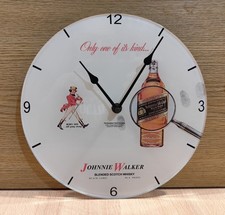 JOHNNIE WALKER BLACK LABEL SCOTCH WHISKY ADVERTISIGN WALL CLOCK