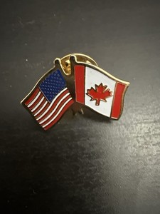 Vintage 1980s USA Canada Collector Souvenir Pins American Friendship Unity