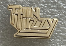 Iconic Thin Lizzy Gold Enamel Badge Ireland Rock Music Legends Icons Phil Lynott