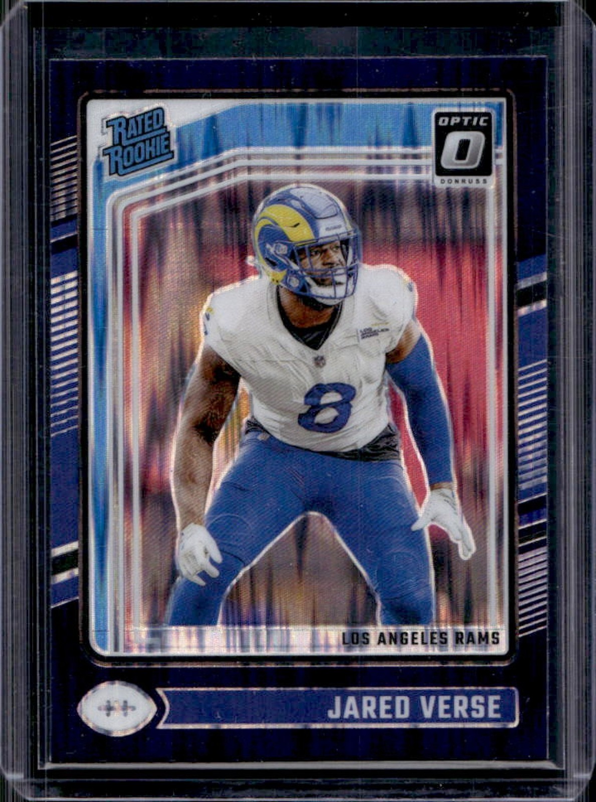 2024 Panini Donruss Optic Jared Verse Purple Shock Rated Rookie #242 Rams