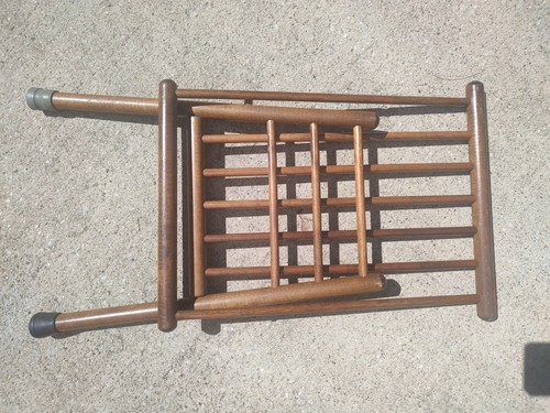 Antique Primitive Medical Folding Wooden Gout Stool Leg Foot Rest Nice Piece! - Picture 6 of 9