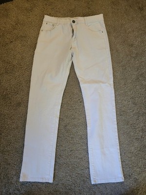 FREDD MARSHALL Women's Stretch White Jeans 32 waist see photo for flaws