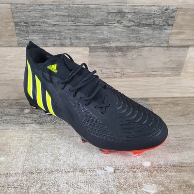 Adidas Predator Edge.1 FG Mens Shoes Sz 8.5 Black Solar Yellow Red Soccer Cleats