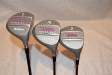 Vintage set of MacGregor Xtra Oversize fairway woods 1,3,5 Ladys RH
