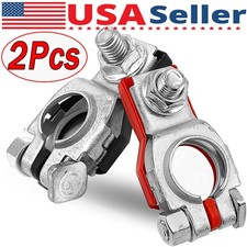 2xCar Battery Terminal Connector Top Post Positive Negative Heavy Duty Universal