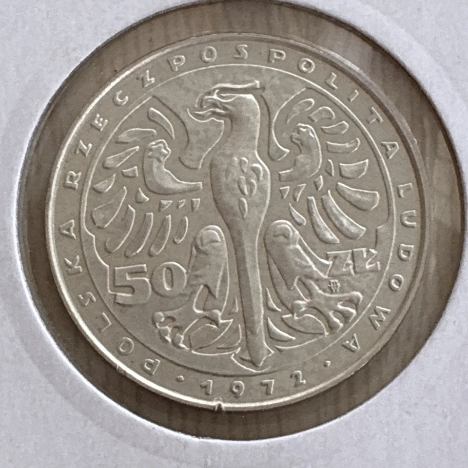 POLAND 50 Zlotych 1972 Proof PROBA - Silver 0.750 - Chopin - 836 - Image 2 of 2