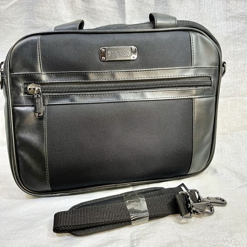 Kenneth Cole Reaction R-Tech schmale schwarze Aktentasche Laptop Messenger Bag - Bild 1 von 17