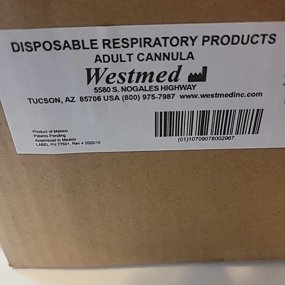Half Case (25) Westmed #0556 Comfort Soft Plus Cánula 7' Tubo resistente a la torcedura Foto 2 de 4