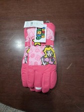 Girls Princess Peach Super Mario Winter Gloves Thinsulate SKI Gloves Size S/M 