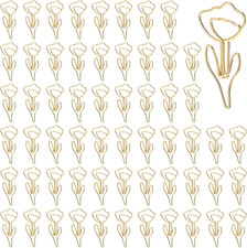 60Pcs Cute Flower Shaped Paper Clips Cute Paper Clip Floral Shape Papers Clips F