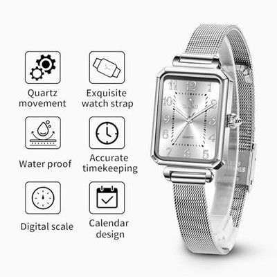 Women\'s Quartz Analog Wrist Watch Waterproof Stainless Steel Dress Watch Women main image 3