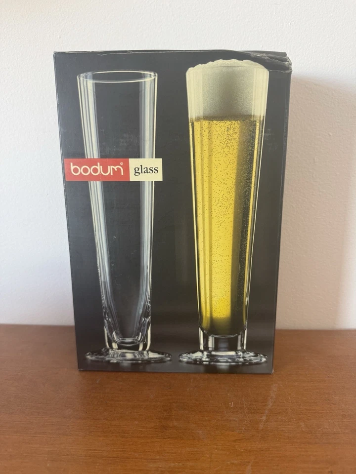 Nuevo juego de 2 vasos de cerveza Bodum Bistro diseño Jorgensen K7702-10 Foto 3 de 4