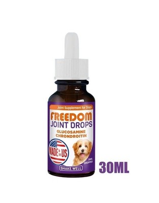 Freedom Joint Drops for Dogs with Hyaluronic Acid, MSM, Glucosamine, & Chon....