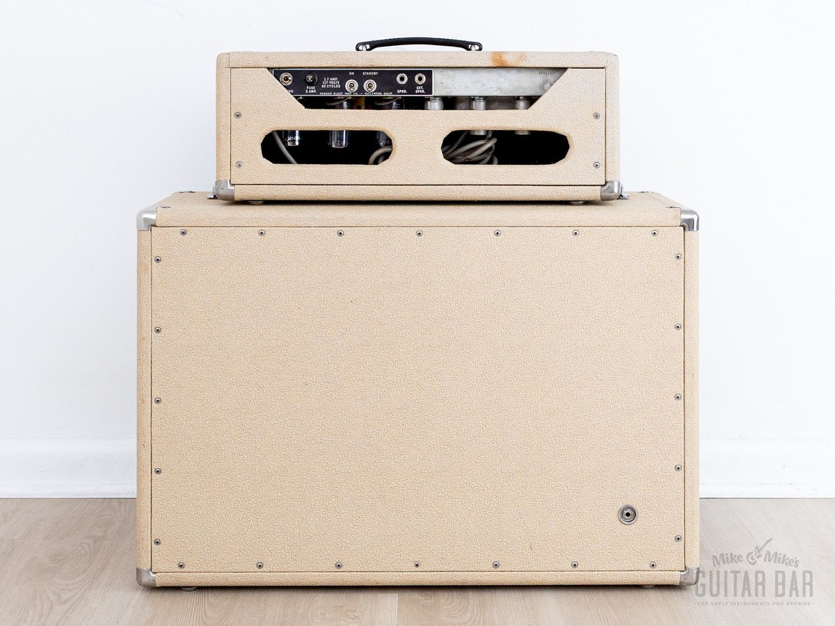 1961 Fender Bassman 6G6 Brown Panel Vintage Piggyback Tube Amp