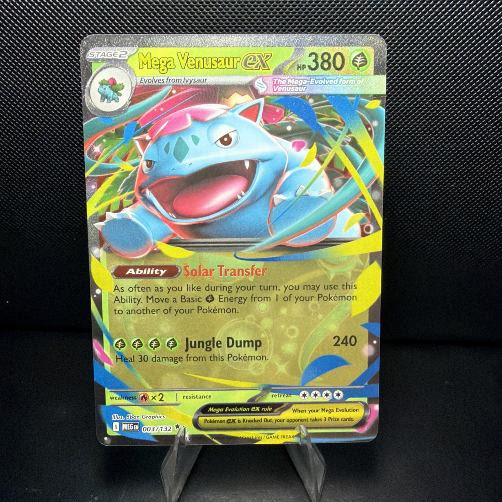 Pokémon TCG Mega Venusaur EX Mega Evolution 003/132 Double Rare NM Card