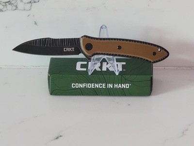 CRKT 5380 Eric Ochs APOC Flipper Knife 3.978'' BROWN Handles NEW IN BOX