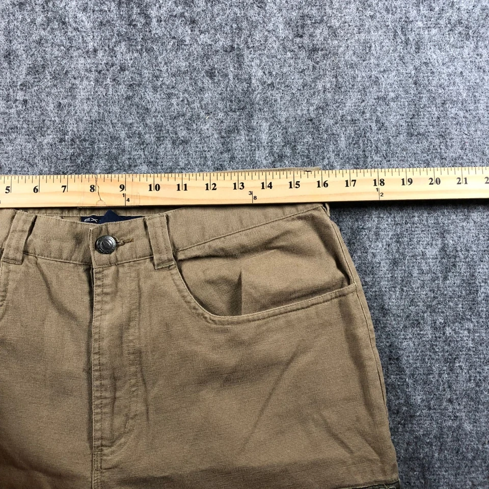 Calça cargo ExOfficio masculina 32 lona algodão bronzeado bolsos casuais para caminhada ao ar livre - Imagem 4 de 4