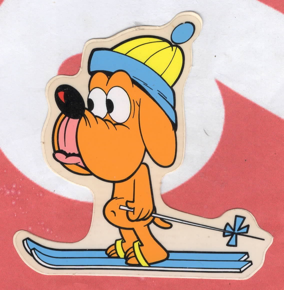 Adesivo Vintage Sticker Aufkleber Autocollant DOG CANE CARTOON