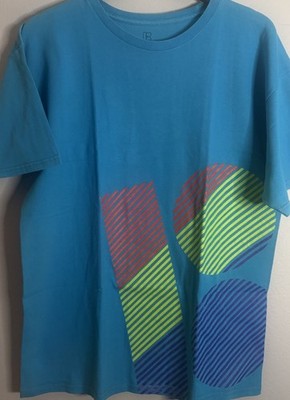 Plan B Skateboards T Shirt L Blue Geometric Graphic Y2K Skateboarding Tee 22x29