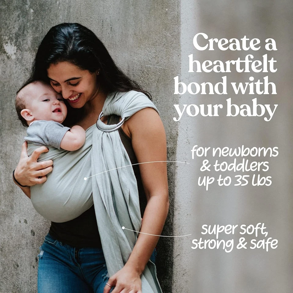 Eco-Friendly Baby Wrap - Comfort & Style in Sage - Image 4 of 4