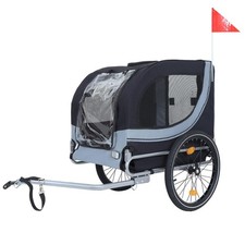 Folding Bike Trailer   66LB Capacity Pet Carrier with Steel