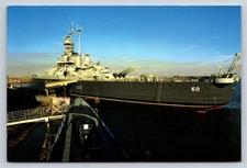USS Alabama & USS Drum Battleship Navy Postcard Dynacolor Graphics