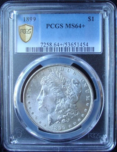1899 Morgan Silver Dollar - PCGS MS 64+ - Gold Shield