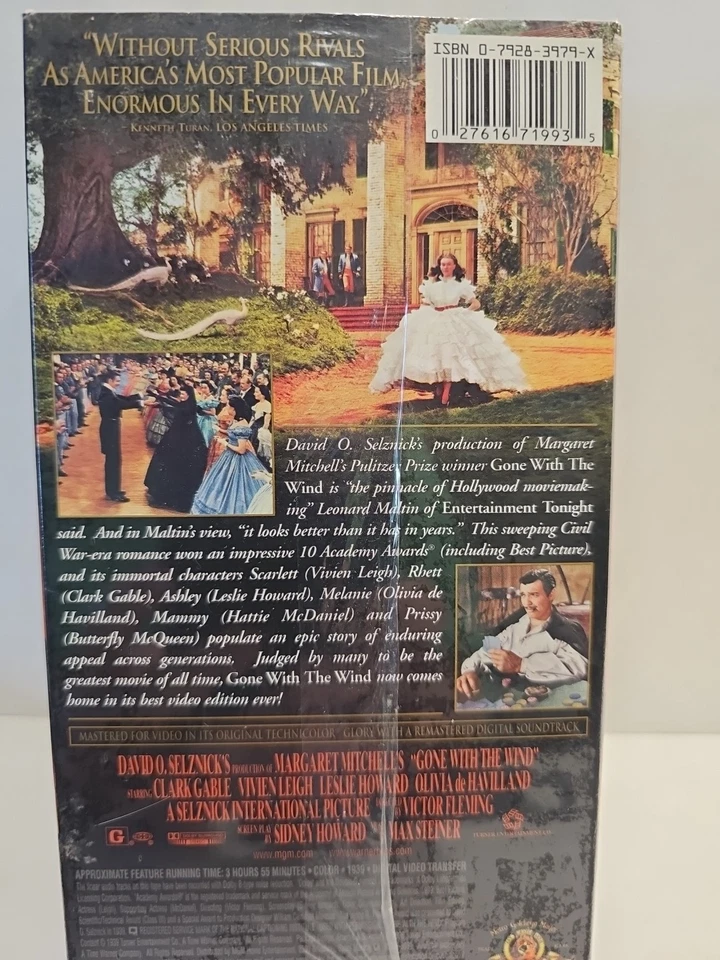 Gone With the Wind (VHS, 1998, Digitally Re-Mastered) New Sealed Box Set (2) - Image 4 of 4