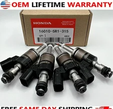 4PCS Genuine OEM FUEL INJECTORS 16010-5R1-315 FOR 2015-20 FIT 13-16 VEZEL1.5L US