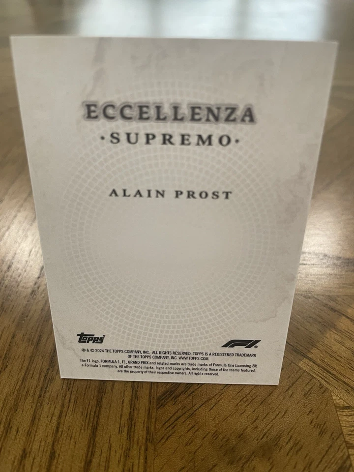 2024 Topps Eccellenza Alain Prost Supremo - image 2 of 3