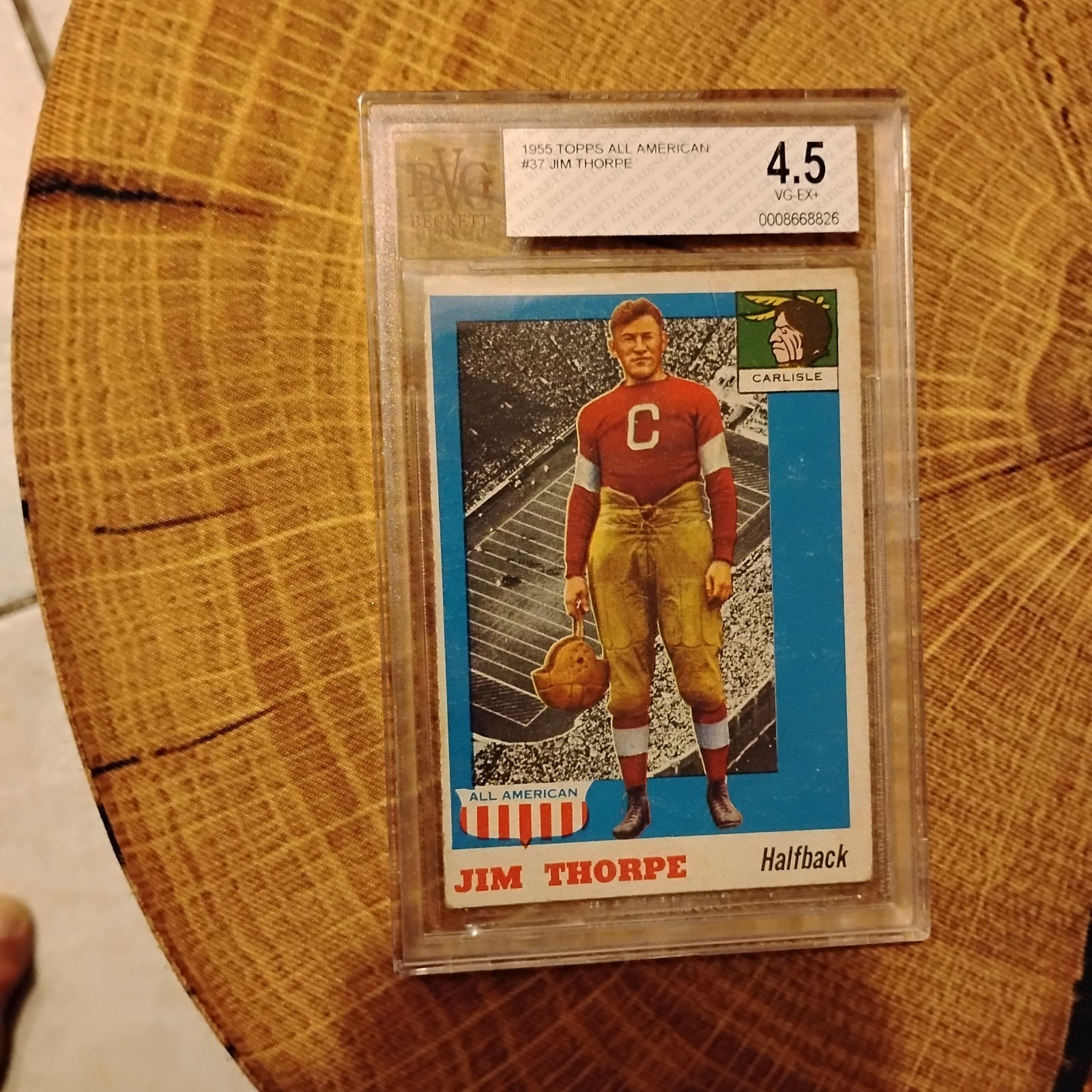 1955 Topps All-American #37 JIM THORPE HOF SGC 4.5 VG-EX+