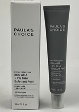 PAULA'S CHOICE Skin Perfecting 25 AHA  2 BHA Exfoliant Peel 1oz NEW in Box
