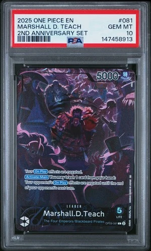 Marshall D. Teach OP09-081 Leader 2nd Anniversary Set One Piece English PSA 10