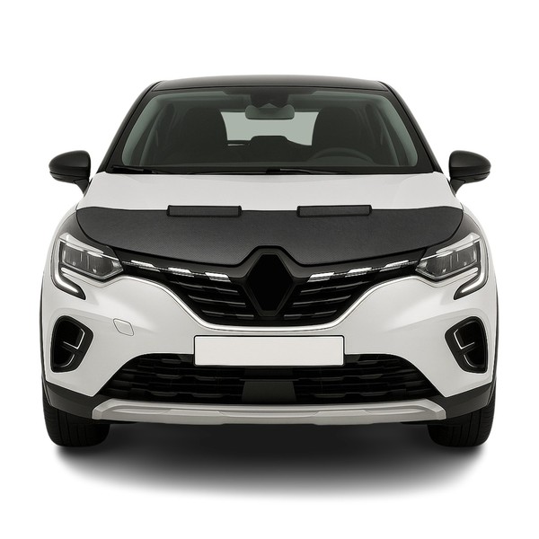 Haubenbra Steinschlagschutz Bonnet Bra FüR Renault Captur 2013-2019 Carbon Halb-image