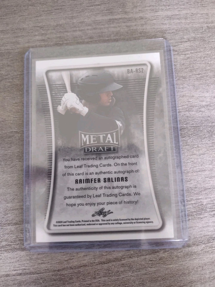 2021 Leaf Metal Draft Raimfer Salinas SILVER CRYSTAL AUTO NEW YORK YANKEES - Image 2 of 2