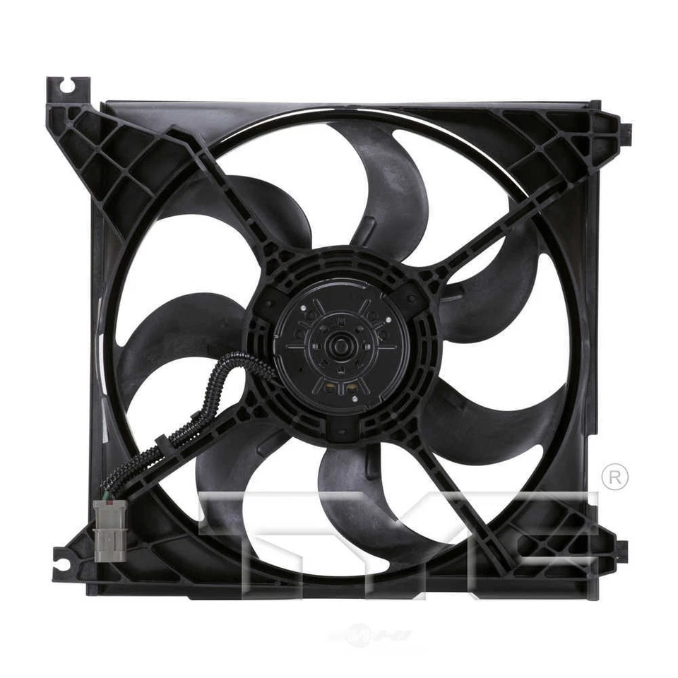 Auxiliary Fan Assembly For 2001-2005 Hyundai Santa Fe 2002 2003 2004 TYC 600610 - Image 2 of 3