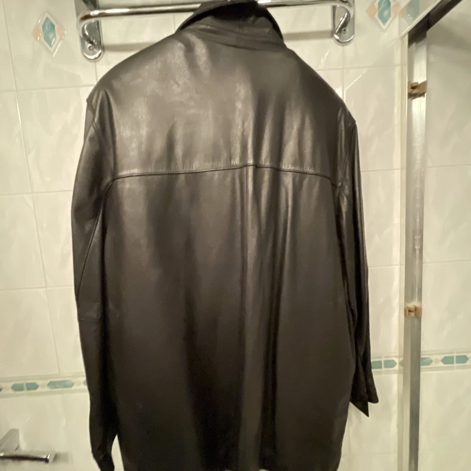 Chaqueta de cuero Samsonite negra 3XL Foto 2 de 4