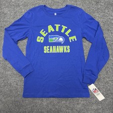 NWT - Seattle Seahawks Official NFL Youth Kids Size L 12/14 Long Sleeve T-Shirt