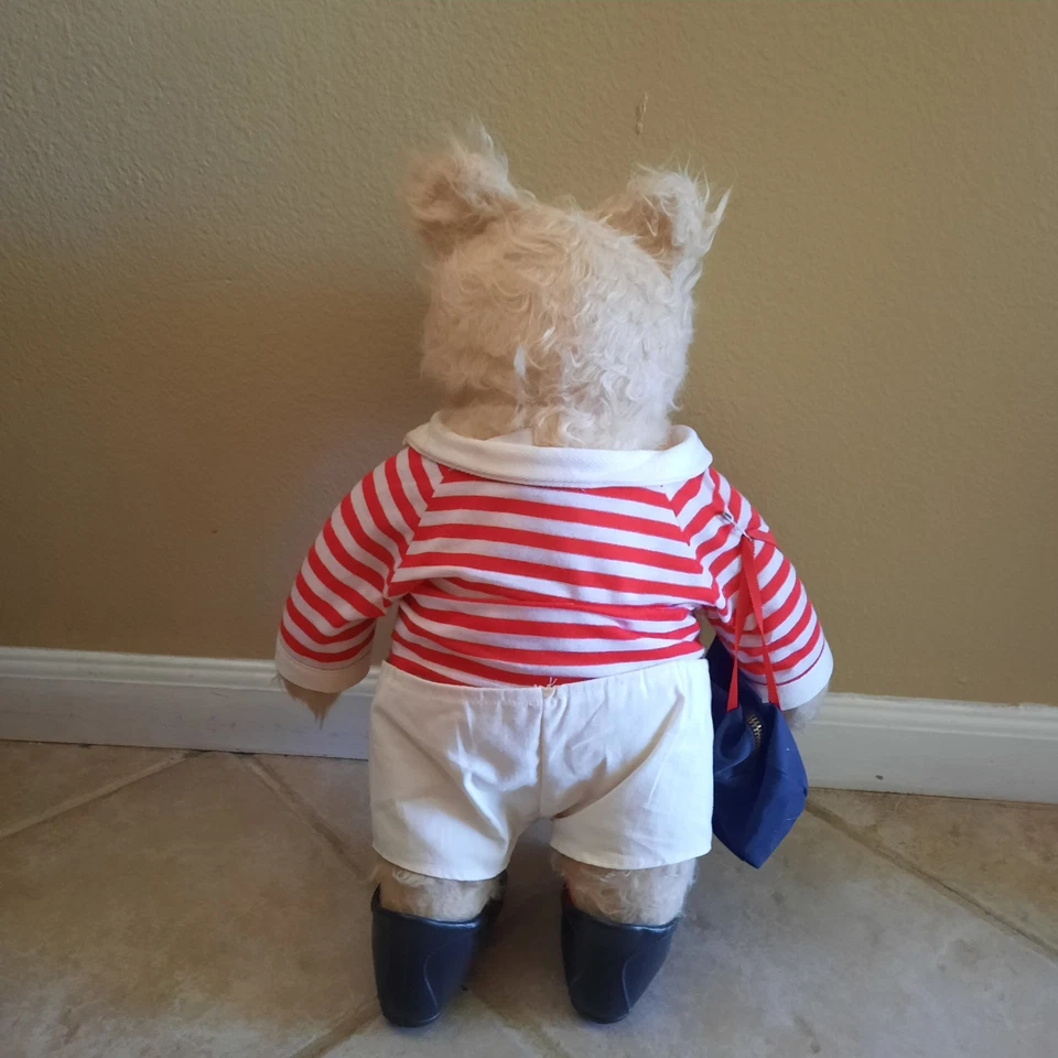 Vintage 1972 Gabrielle Designs Rugby Paddington Bear #14 Soccer Jersey 19" - Image 2 of 4