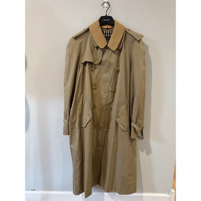 Vintage Burberrys Trench Coat Nova Check Detachable Wool Collar Belt Missing