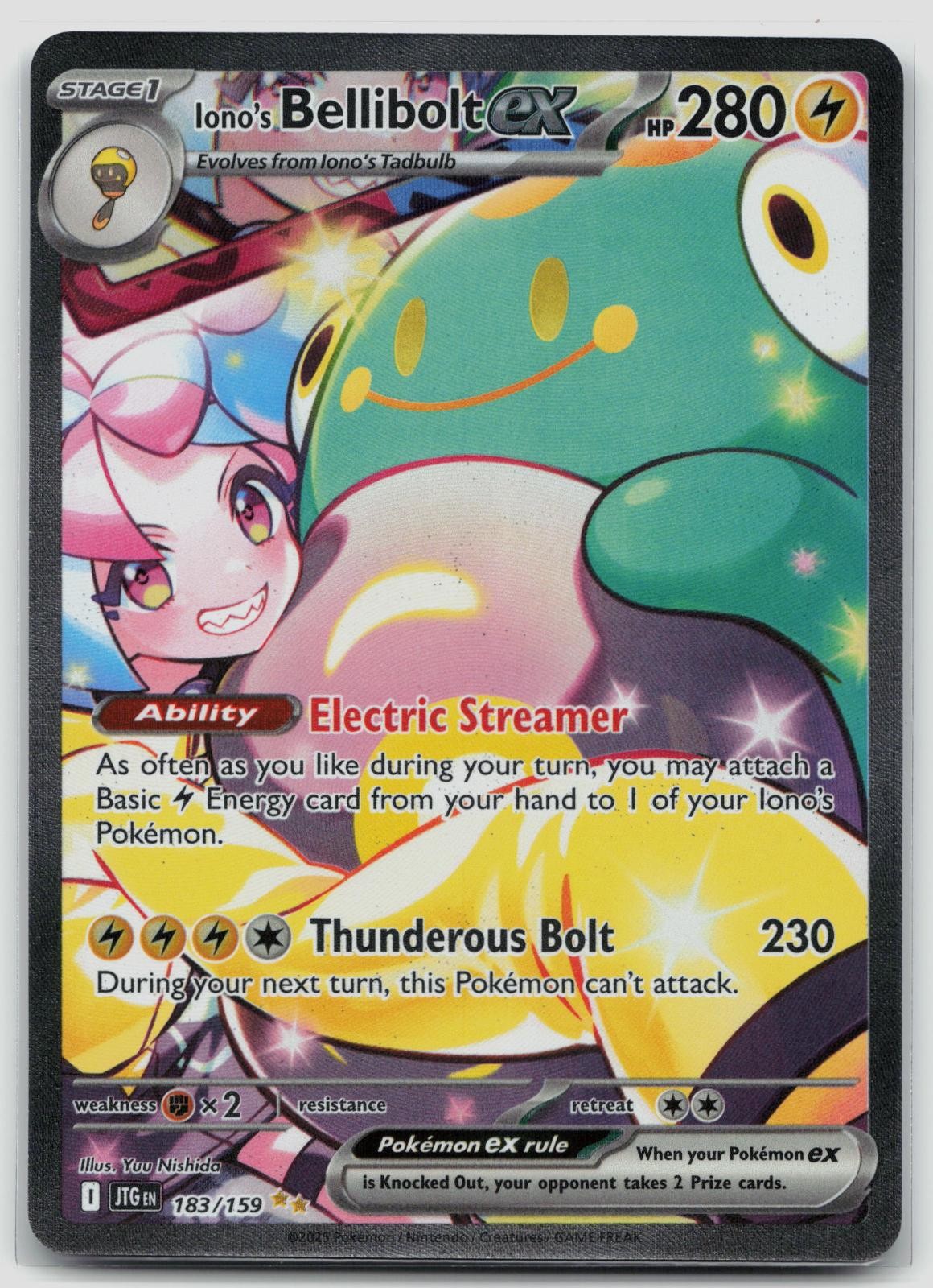 Iono's Bellibolt ex 183/159 NM Journey Together Pokemon